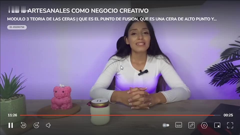 Clase del curso en la plataforma
